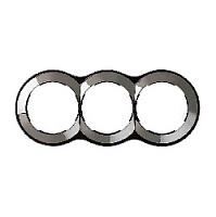 Дизайнерская рамка 3 местная, вороненая сталь, 88630-35 Simon, серия 88