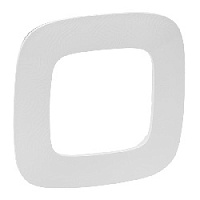 Дизайнерская рамка 1 местная, белое тиснение, 754371 Legrand, серия Valena Allure