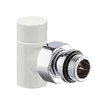 Дизайнерский клапан запорный угловой для радиатора 1/2" белый 0775-1500VC0A S.R.Rubinetterie