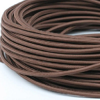 Ретро кабель круглый электрический, 3*1.5, шоколад, Edisel