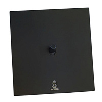 Дизайнерский выключатель Aura Черный уголь, BAB1KTC Bonze одноклавишный проходной