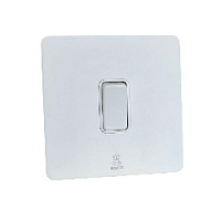 Дизайнерский выключатель Vega Белый лед, BVW1KB Bonze одноклавишный проходной