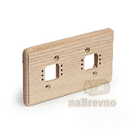 Двойная накладка на плоскость, ясень, RM2-0 naBrevno, серия Ретро Металл