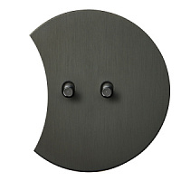 Дизайнерский выключатель проходной полукруглый, переключатель - цилиндр, EU020202B02 Salvador, двухклавишный