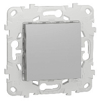 Дизайнерский выключатель, алюминий, NU520130 Schneider Electric, одноклавишный, серия Unica New