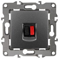 Дизайнерская аудио розетка, графит, Б0027457 Эра, серия 12