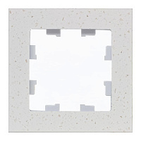 Дизайнерская рамка 1 местная, мрамор крем роял, камень, ATN343101 Schneider Electric, серия Atlas Design Nature