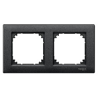 Дизайнерская рамка 2 местная, антрацит, MTN486214 Schneider Electric, серия Merten System M-Plan