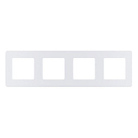 Дизайнерская рамка 4 местная, жемчуг, 673966 Legrand, серия Inspiria