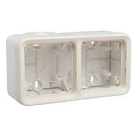 Подъемная коробка для наружного монтажа 2 местная, белый, 069690 Legrand, серия Plexo