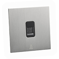 Дизайнерская розетка компьютерная RJ45 кат. 6 Aura Никель браш, BANIRJ456 Bonze