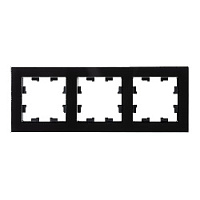Дизайнерская рамка 3 местная, черный, стекло, ATN321003 Schneider Electric, серия Atlas Design Nature