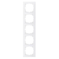 Дизайнерская рамка 5 местная, полярно-белый, MTN4050-3619 Schneider Electric, серия Merten System M-Pure