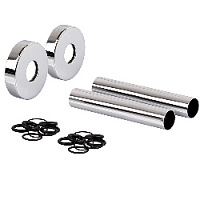 Маскировочный комплект для труб, с круглыми отражателями, хром, 0491-1500C160, S.R.Rubinetterie