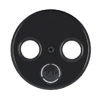 Центральная панель розетки TV, черный, глянцевый, 12032045 Berker, серии R.1/R.3