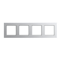 Дизайнерская рамка 4 местная, алюминий, AC584AL Jung, серия A Creation