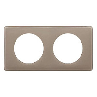 Дизайнерская рамка 2 местная, кофейный глянец, 066612 Legrand, серия Celiane