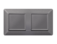 Дизайнерская рамка из термопластика 2 местная, антрацит серый, AF110652 Ambrella Volt