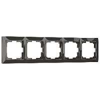 Дизайнерская рамка 5 местная, серо-коричневый, поликарбонат, W0052007 Werkel