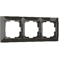 Дизайнерская рамка 3 местная, серо-коричневый, поликарбонат, W0032007 Werkel