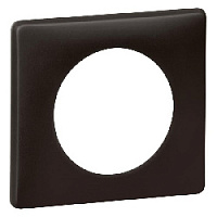 Дизайнерская рамка 1 местная, черный перкаль, 066741 Legrand, серия Celiane