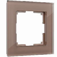 Дизайнерская рамка 1 местная, латте, стекло, W0011142 Werkel