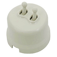 Кнопка тумблерная, звонковая, двойная, пластик, шалфей, JRE.PT52.PG04 Jantera