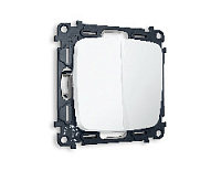 Комплект механизма 2-кл выключателя, белый матовый, MO123010 Ambrella Volt, двухклавишный