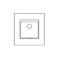 Дизайнерский выключатель карточный Aura Черный уголь, BABIK Bonze