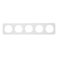 Дизайнерская рамка 5 местная, полярная белизна, глянцевый, 10152189 Berker, серия R.1