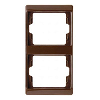 Дизайнерская рамка 2 местная, вертикальная, коричневый, глянцевый, 13230001 Berker, серия Arsys