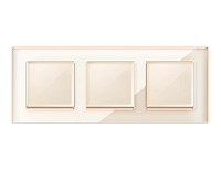 Дизайнерская рамка из оргстекла 3 местная, бежевый / шампань, AF580343 Ambrella Volt