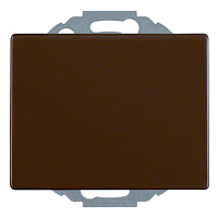 Дизайнерская розетка с заземлением и с крышкой, коричневый, глянцевый, 47470001 Berker, серия Arsys