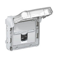 Дизайнерская розетка компьютерная RJ-45 кат. 6, серый, 069569 Legrand, серия Plexo