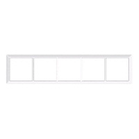 Дизайнерская рамка 5 местная, белый, PL-P105-WCG CGSS, серия Практика