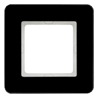 Дизайнерская рамка 1 местная, черный, стекло, 10116076 Berker, серия Q.7