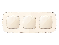 Дизайнерская рамка из оргстекла 3 местная, бежевый, OF320303 Ambrella Volt