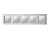 Дизайнерская рамка из термопластика 5 местная, серебро глянец, AF220405 Ambrella Volt