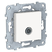 Дизайнерская розетка TV проходная, белый, NU546318 Schneider Electric, серия Unica New