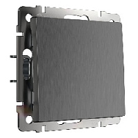 Дизайнерский выключатель, графит рифленый, W1110004 Werkel, одноклавишный