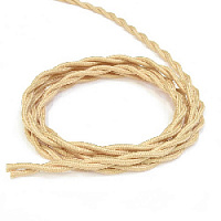 Витой провод электрический 2*1.5 песочное золото 62145 Lindas
