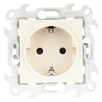 Дизайнерская розетка Push&Go с заземлением и шторками, слоновая кость, 2420432-031 Simon, серия 24 Harmonie