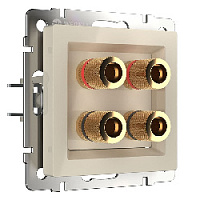 Дизайнерская розетка акустическая, слоновая кость глянцевый, W1185003 Werkel