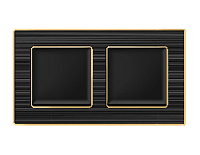 Дизайнерская рамка из оргстекла 2 местная, черный / шампань, AF580542 Ambrella Volt