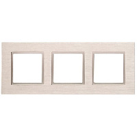 Дизайнерская рамка 3 местная, шампань, металл, Б0034554 Эра, серия Elegance