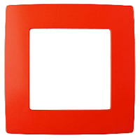 Дизайнерская рамка 1 местная, красный, Б0019388 Эра, серия 12