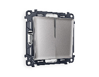 Комплект механизма 2-кл выключателя, сталь матовый, MA503010 Ambrella Volt, двухклавишный