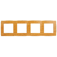 Дизайнерская рамка 4 местная, ольха, Б0014777 Эра, серия 12