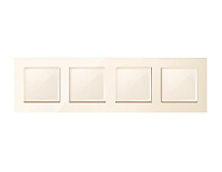 Дизайнерская рамка из термопластика 4 местная, бежевый глянец, AF220304 Ambrella Volt