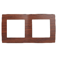 Дизайнерская рамка 2 местная, вишня, Б0014758 Эра, серия 12